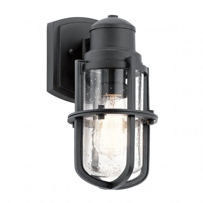SURI Small Exterior Wall Lantern Composite Black Textured UV Rust Resistant Finish