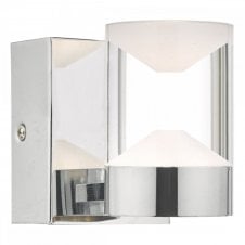SUSA chrome and acrylic LED bathroom wall light