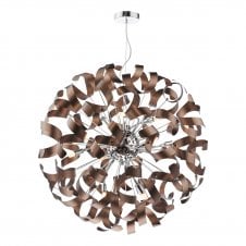 12 Light Polished Chrome with Copper Ribbons
