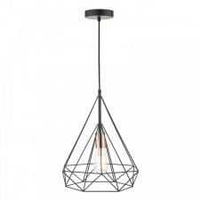 SWORD Geometric Ceiling Pendant in Black and Copper