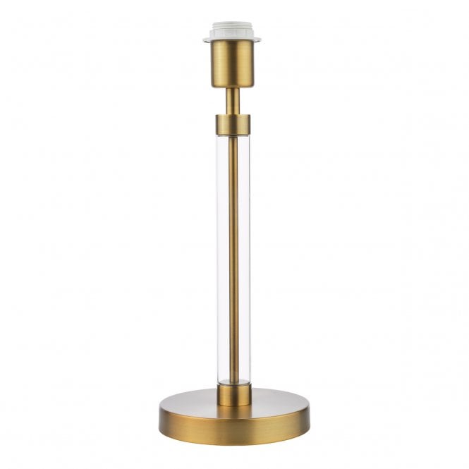 Sylvester Antique Brass and Glass Table Lamp (Base Only)