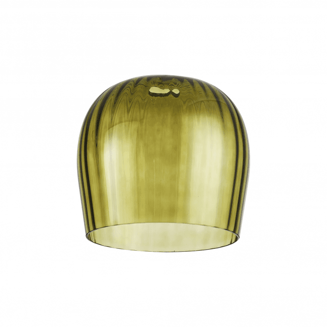 Tarn 23.5cm Ribbed Wine Glass Shade in Moss Green