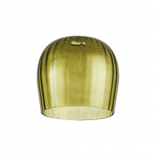 green ribbed glass light shade