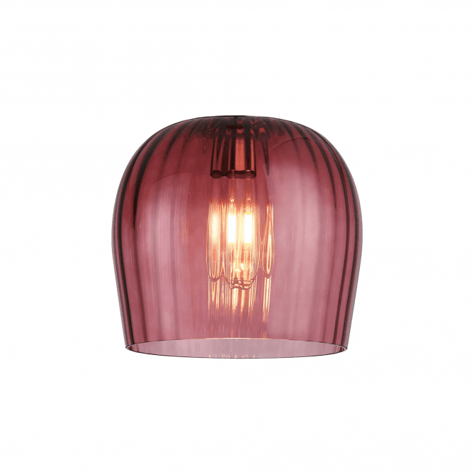 Tarn 23.5cm Ribbed Wine Glass Shade in Red/Purple