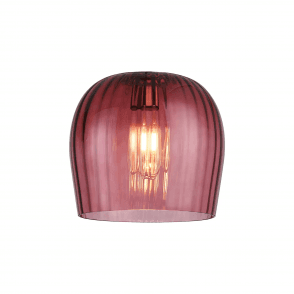 Tarn 23.5cm Ribbed Wine Glass Shade in Red/Purple
