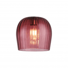 red ribbed glass shade for lights
