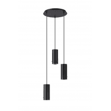 modern matt black 3 light cluster suspension for ceilings