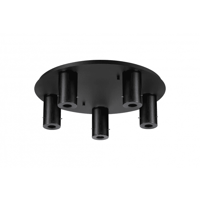 Tarn Round Flush Ceiling Light in Satin Black (FRAME ONLY) 