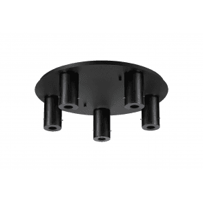 Tarn Round Flush Ceiling Light in Satin Black (FRAME ONLY) 