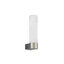Tasso IP44 Bathroom Wall Light in Polished Chrome with Opal Tubular Glass