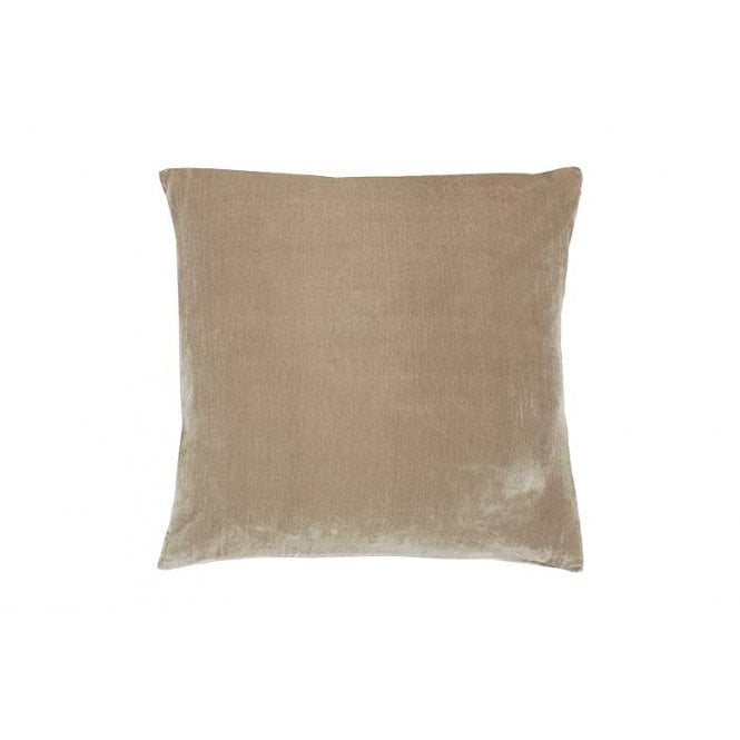 TAUPE VELVET Filled Cushion 43x43