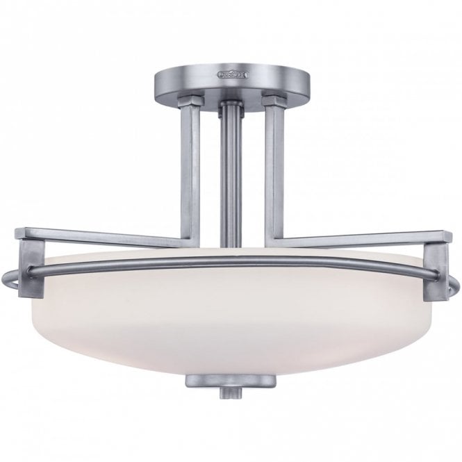 TAYLOR 3 light semi flush bathroom ceiling light in chrome