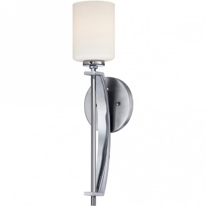 TAYLOR large bathroom wall light in chrome with opal glass