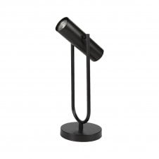 black cylinder shade table lamp
