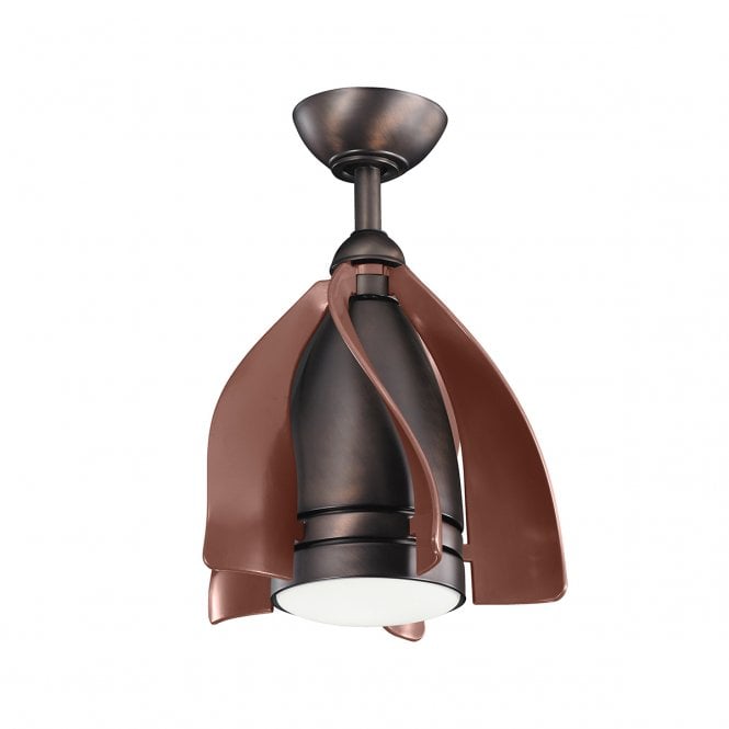 TERNA Ceiling Fan With Light in Oil Brushed Bronze