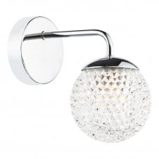 polished chrome bathroom wall light