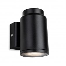black resin outdoor wall light