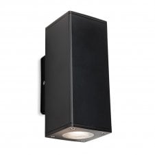 black resin outdoor wall light