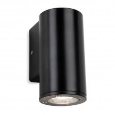 black resin single spot wall light