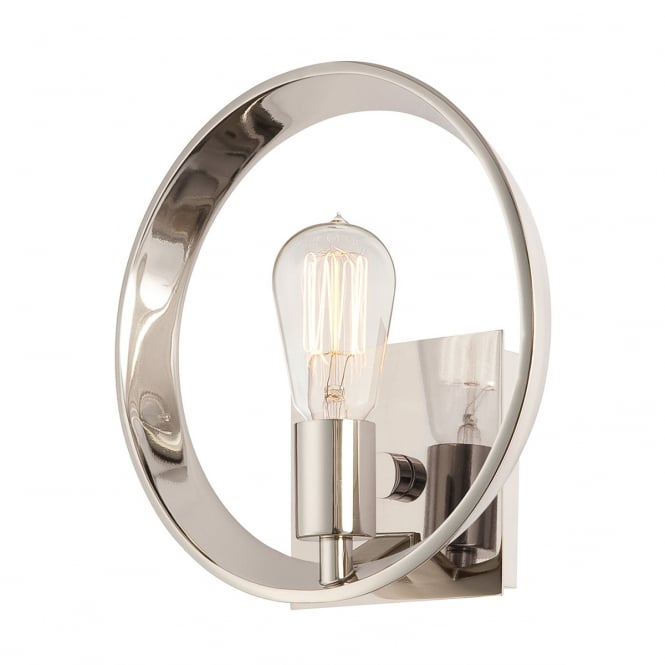 THEATER ROW modern circular silver wall light
