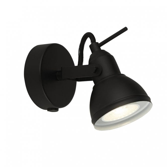THEATRE Matt Black Spot Light with Mild Steel shade