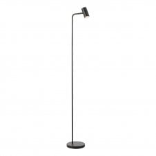 a contemporary, sleek, black colour floor task lamp