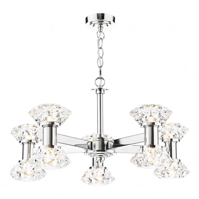 Tiana 10 Light Pendant in Polished Chrome