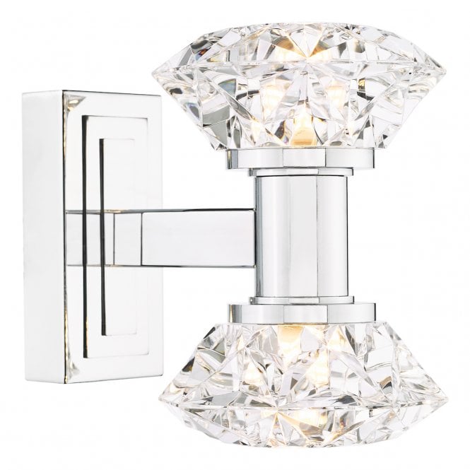 Tiana Double Wall Light in Polished Chrome