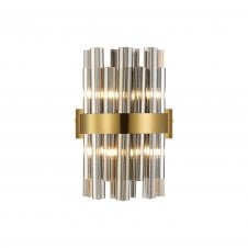 TIARA 4 Light G9 | Wall Light | Brass and Smoke Glass