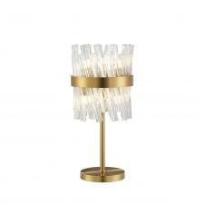 TIARA 6 Light G9 | Table Lamp | Brass and Clear Glass