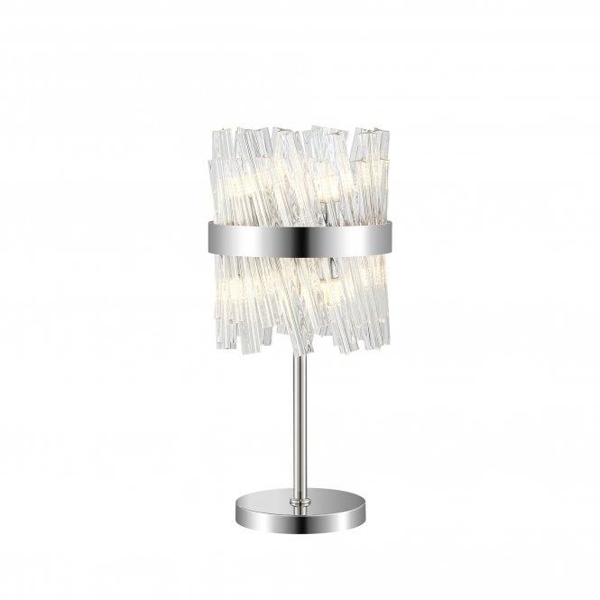 TIARA 6 Light G9 | Table Lamp | Polished Nickel and Clear Glass