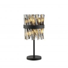 TIARA 6 Light G9 | Table Lamp | Satin Black and Smoked Glass