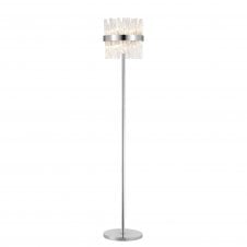 TIARA 8 Light G9 | Floor Lamp | Polished Nickel and Clear Glass