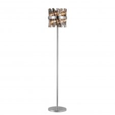 TIARA 8 Light G9 | Floor Lamp | Polished Nickel and Smoked Glass