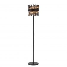 TIARA 8 Light G9 | Floor Lamp | Satin Black and Smoked Glass
