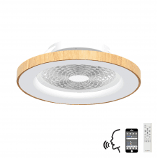 wood ceiling light fan modern