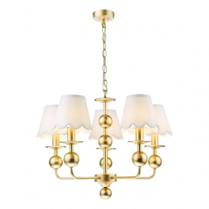 Tilda 5 Light Satin Gold Pendant (Fitting Only)