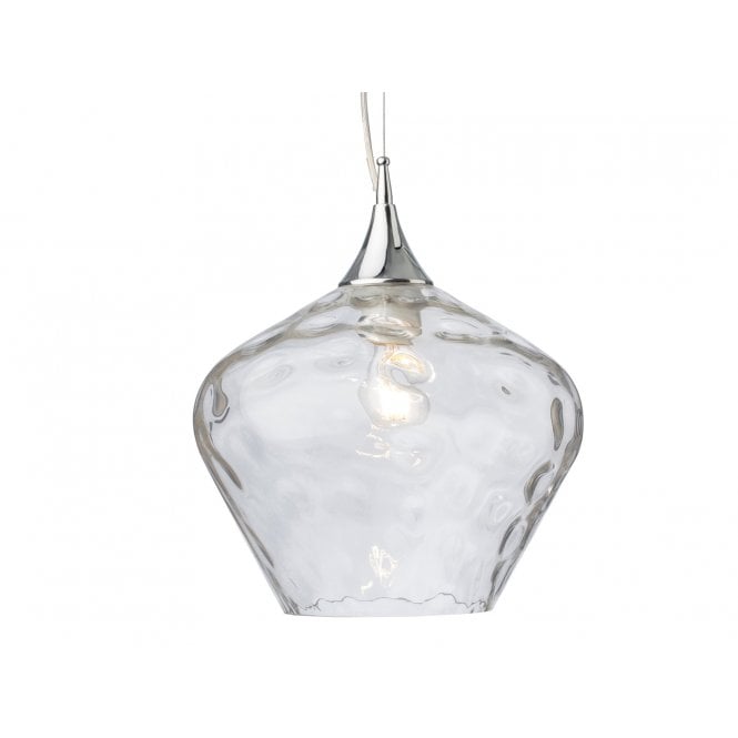 TITAN Ceiling Pendant Chrome with Clear Glass