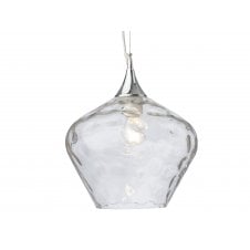 Titan 1 Light Ceiling Pendant in Chrome with Clear Glass