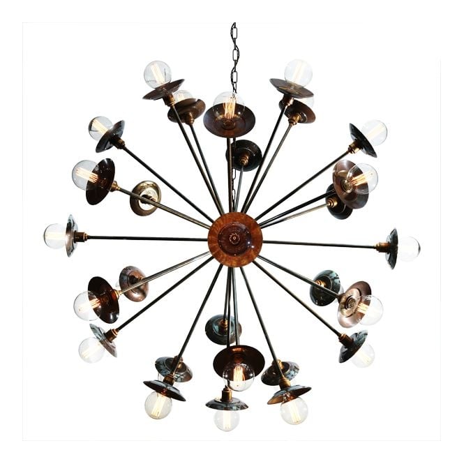 TOKYO sputnik chandelier in antique brass