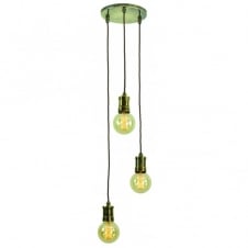 Brass steampunk style light fitting in solid brass.