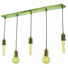 Industrial style lighting showcasing vintage filament light bulbs
