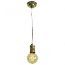 Small single brass light fitting or pendant steampunk style