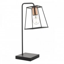 TOWER black and copper table lamp