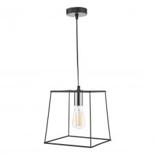 black and chrome cage ceiling light