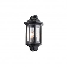 TRADITIONAL outdoor half wall lantern in black