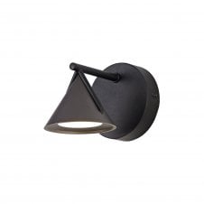 TRINITY LED Wall Light Conical Shade Sand Black Finish with 3 year warranty