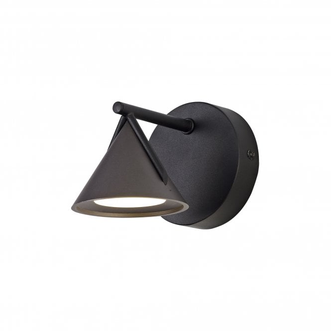 TRINITY LED Wall Light Conical Shade Sand Black Finish with 3 year warranty
