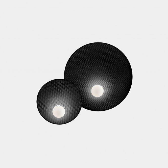 TRIP 2 Light Wall fixture in Matte Black with Opal Shades | Multi-Size