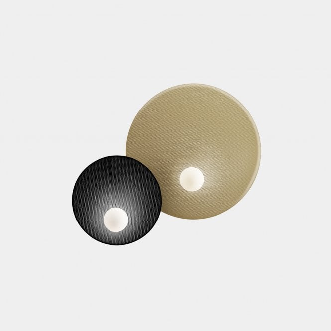 TRIP 2 Light Wall fixture in Matte Gold and Black with Opal Shades | Multi-Size